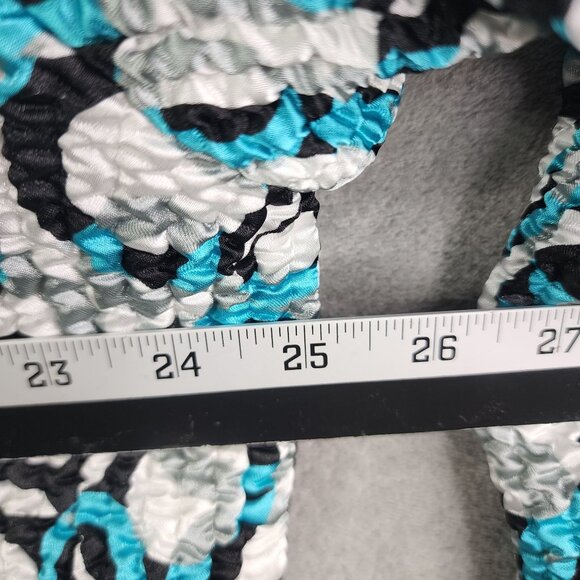 Woman Blue White Black Ruby Rd Crinkle Textured Jacket Long Sleeve Full Zip 1X - Picture 10 of 11